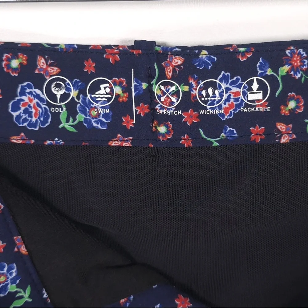 NWT POLO GOLF RALPH LAUREN‎ Classic Fit Stretch Trunk Shorts Ivy Floral Size 38